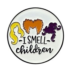 Hocus Pocus Movie Lapel Pin I Smell Children Enamel Sanderson Sister Witches